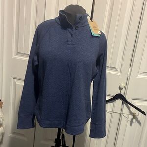 Prana  Blue Frozen Falls Pullover Sweater